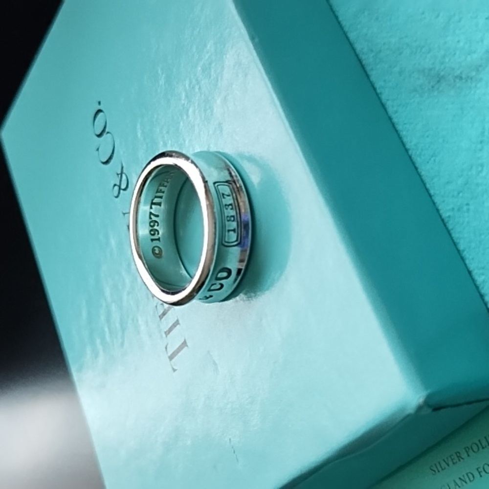Authentic Vintage Tiffany & Co 925/ 1837 Sterling Silver Ring Size 6-© 1997